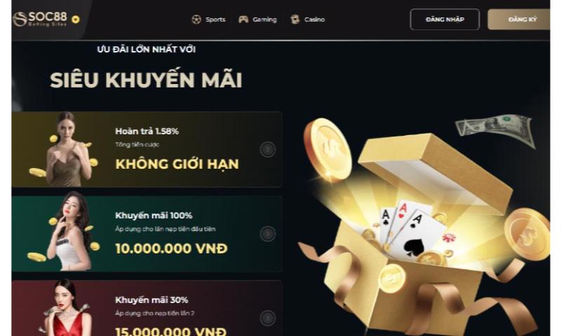 Tham gia game bài Soc88 nhận khuyến mãi lớn.
